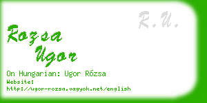 rozsa ugor business card
