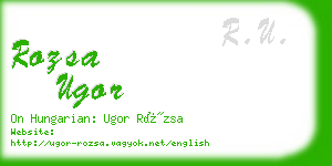 rozsa ugor business card